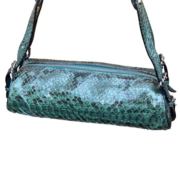 CESARE PACIOTTI GENUINE PYTHON SKIN CLUTCH PURSE HANDBAG BAG VINTAGE NEW - Picture 8 of 10